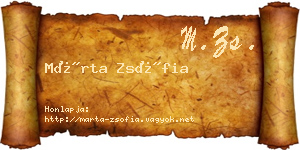 Márta Zsófia névjegykártya